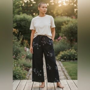Gorgeous wrap pants in celestial batik